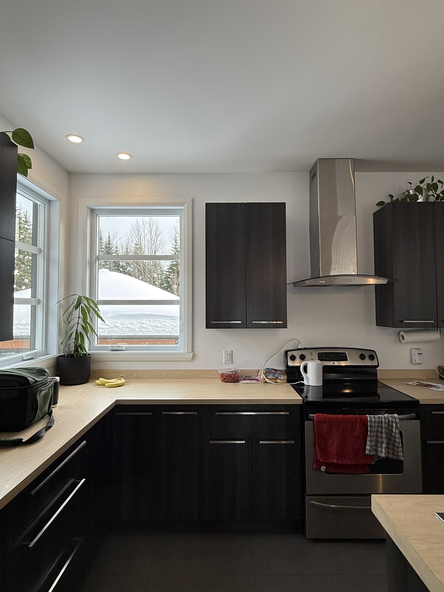 Kitchen with a dated style